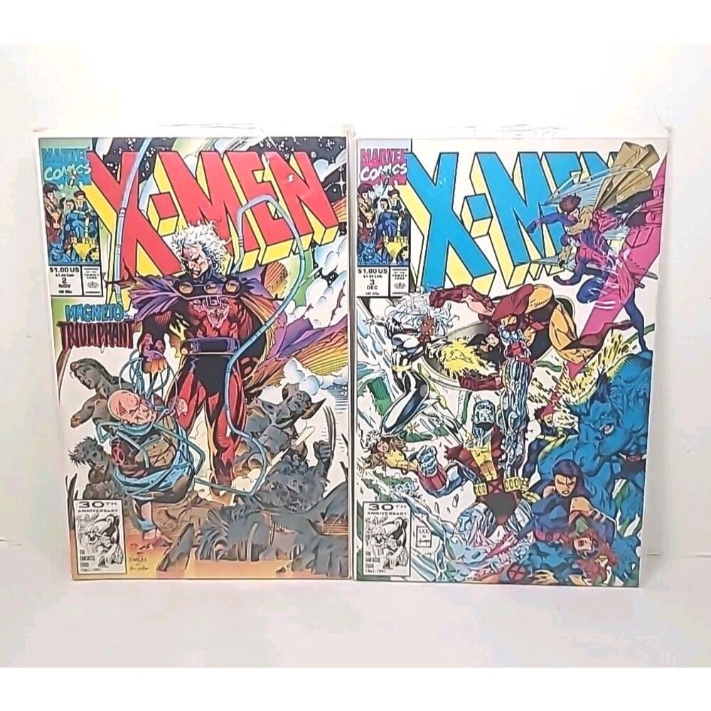 1991 X-Men Marvel Comics  # 2 & 3 Magento Triumphant - Fallout
